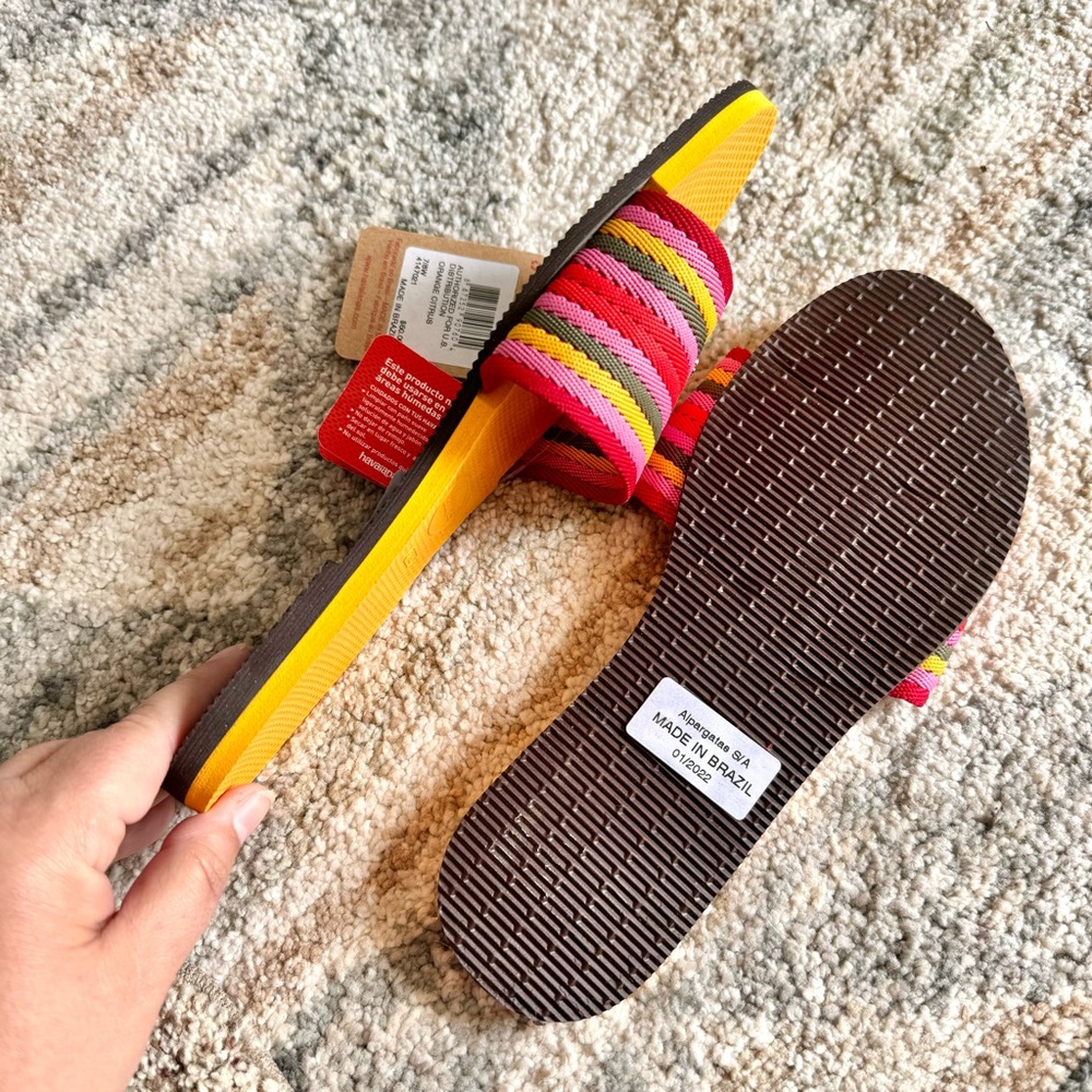 NWT Havaianas You Malta Mix Sandals, Orange Citrus, Multiple Sizes - Picture 2 of 10